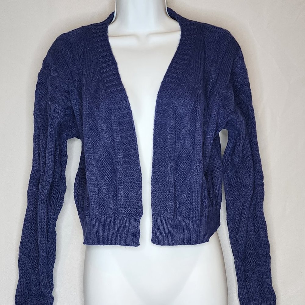 Women's Navy Blue Cable Knit Sweater